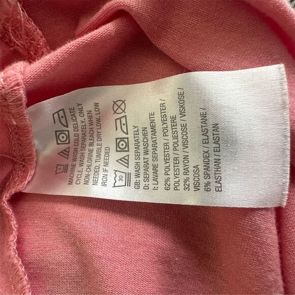 Isaac Mizrahi Live! Women's L Pink Raglan 3/4 Sleeve Top - Picture 2 of 3